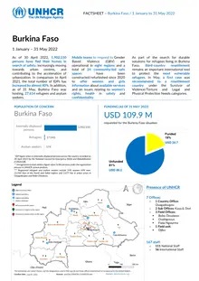 UNHCR Burkina Faso Factsheet – 1 January to 31 May 2022